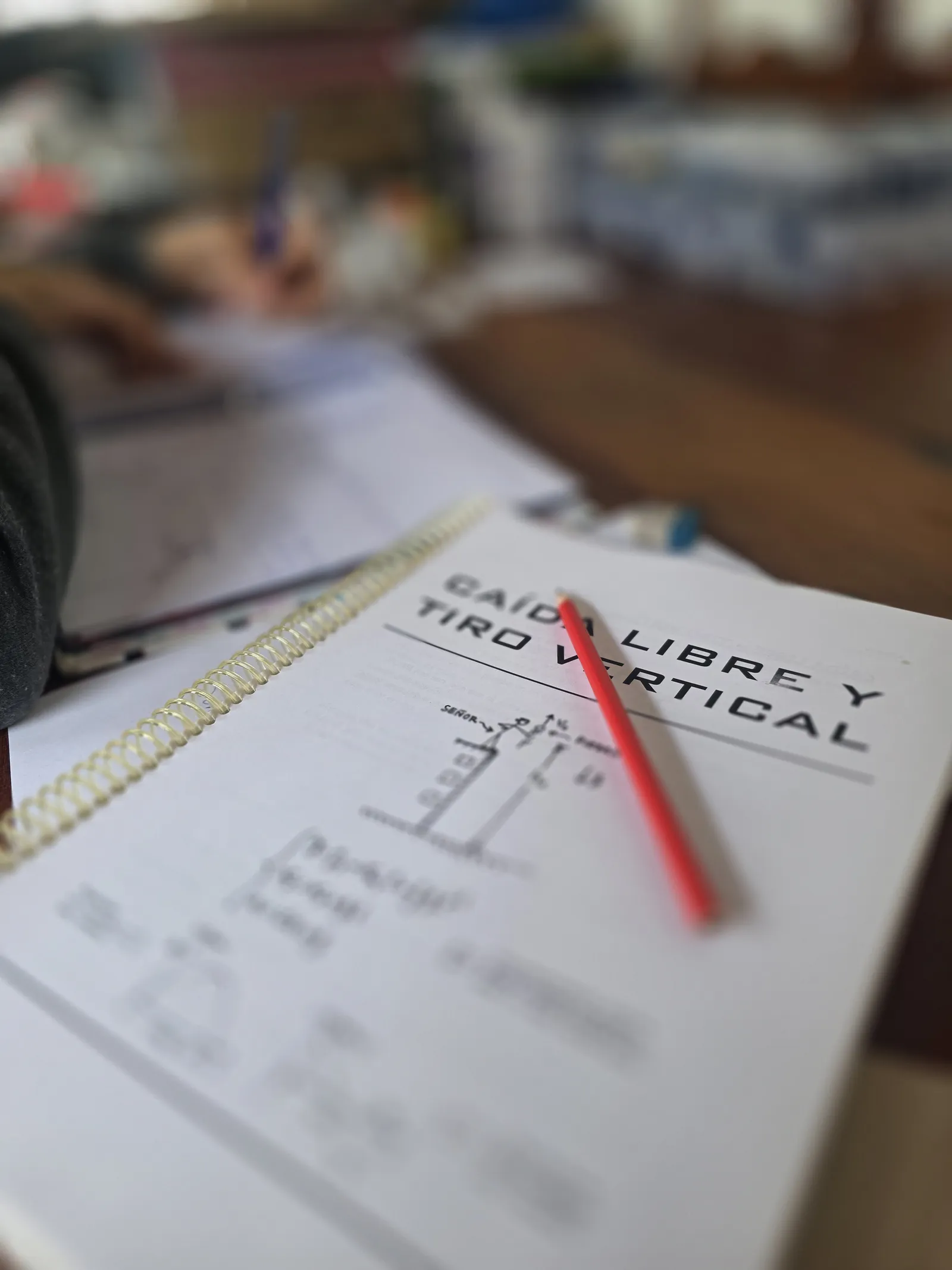 Cuaderno con ejercicios de álgebra resueltos a mano durante una sesión de acompañamiento.